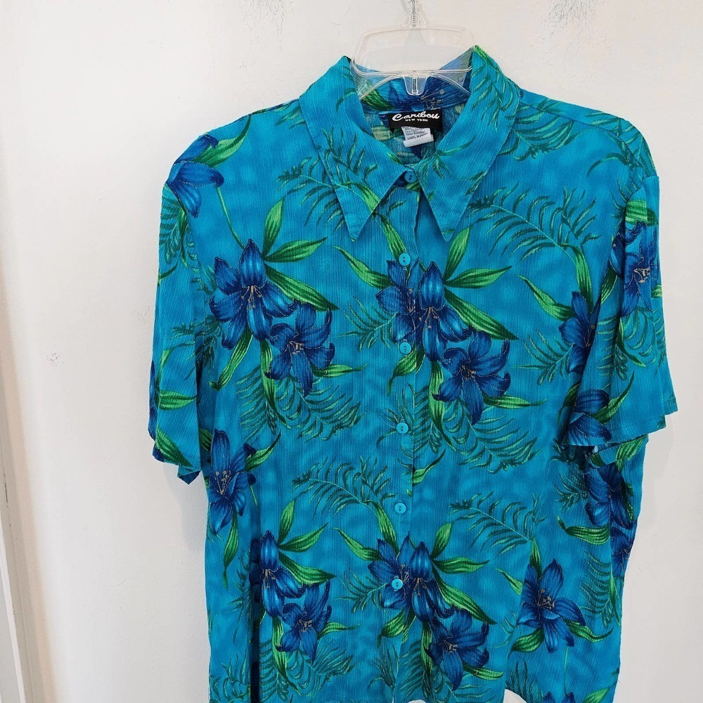 Women's Tropical Shirt by Caribou of New York Size‎ Large